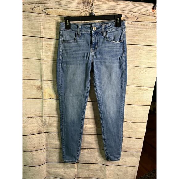 American Eagle Outfitters Denim - American Eagle, NE(X)T level stretch, Womens, Size US 4,Blue Denim,Jeggings